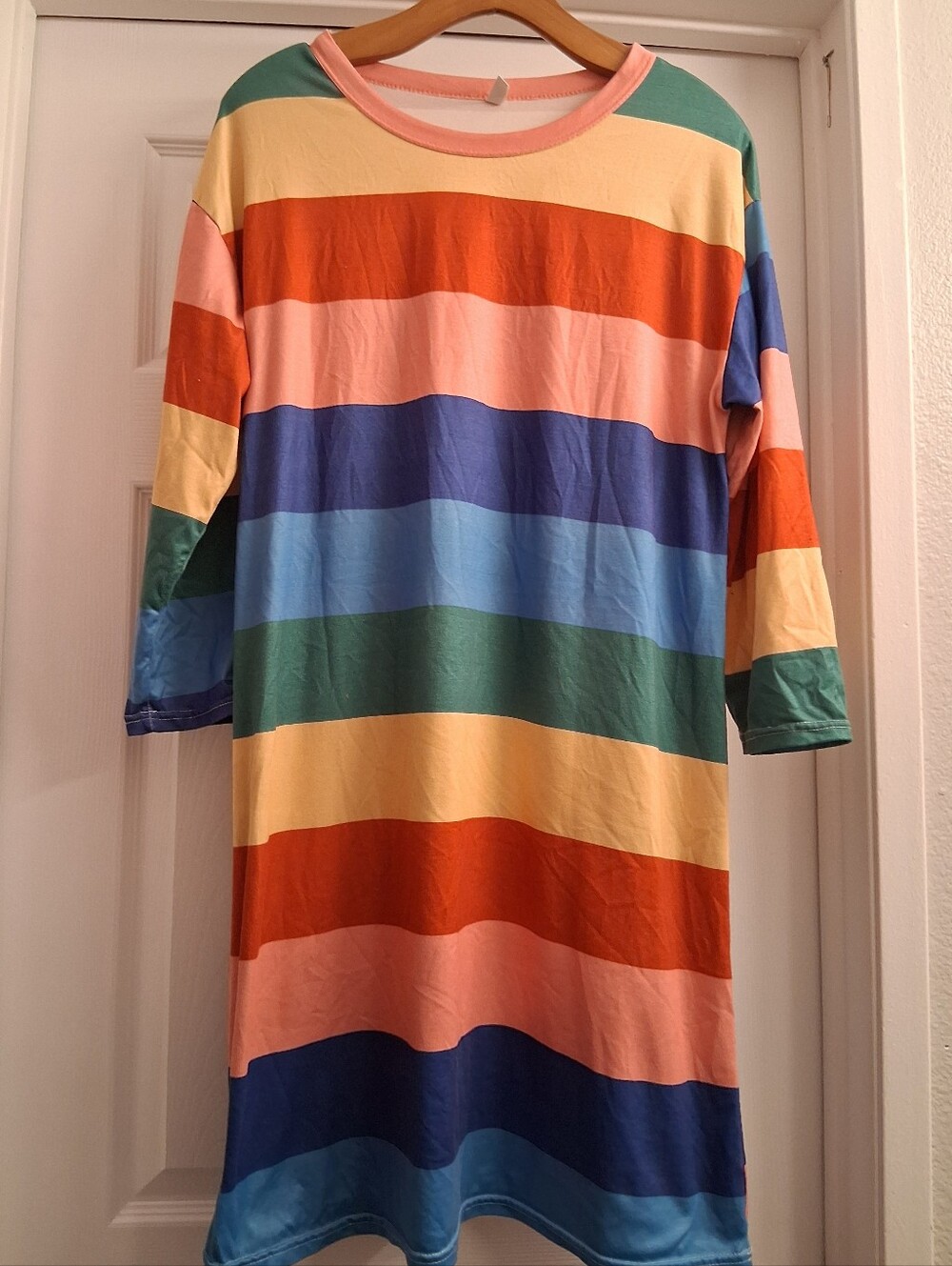 Colorful Striped Long Sleeve Tunic Large